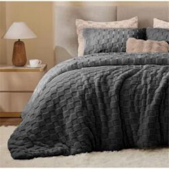 Acolchado Nordico Luxury Embossed King Gris 280x230 C/Fundas De Almohadas